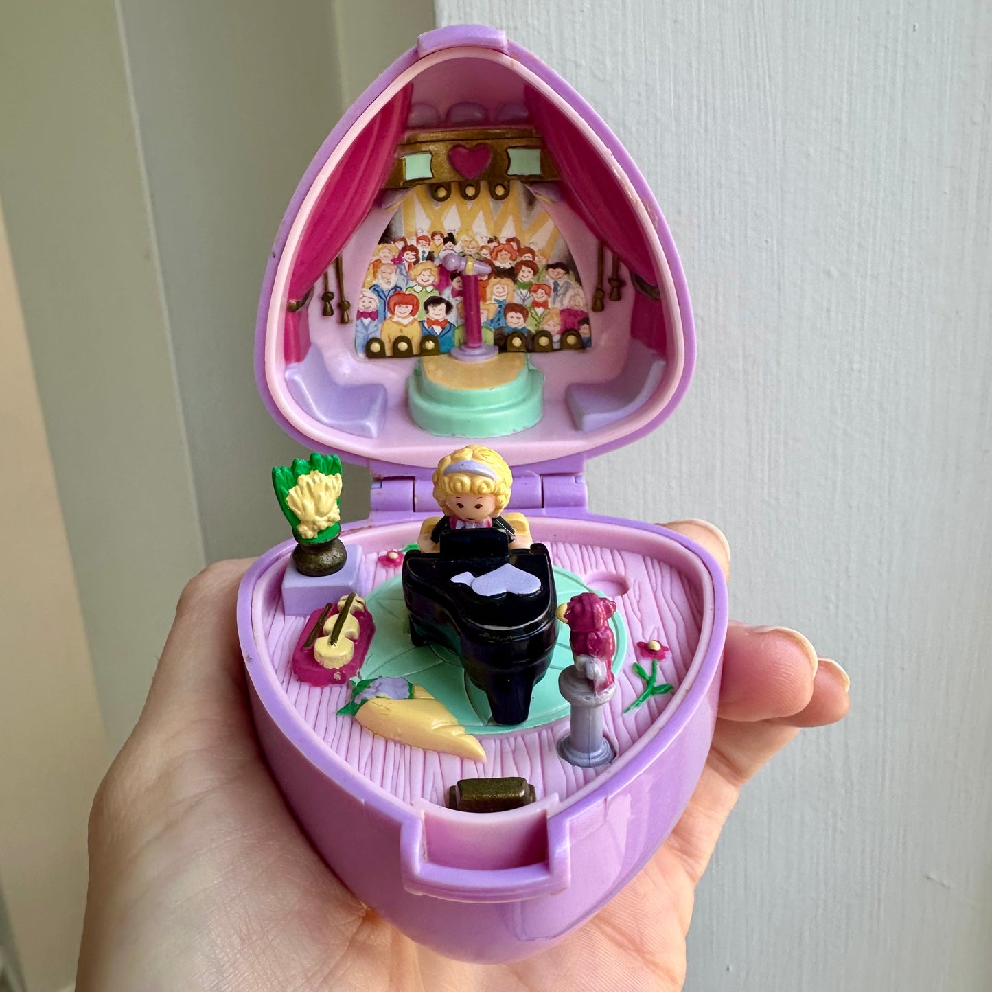 1991 Polly Pocket Perfect Piano Recital  Ring And Case Complete