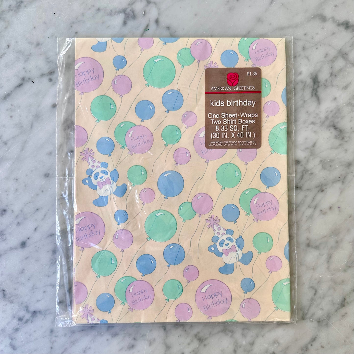 90’s Pastel Panda Gift Wrap