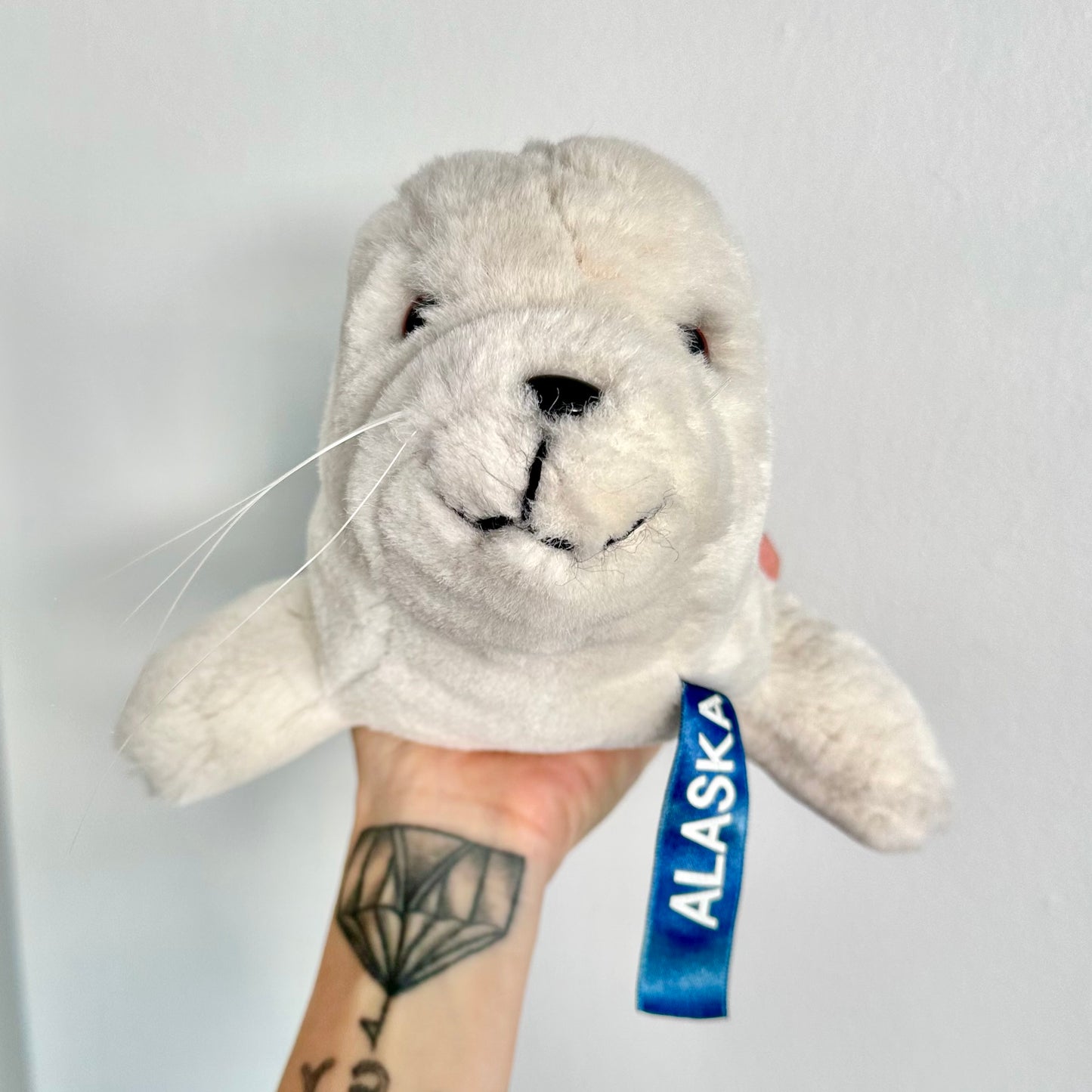 90’s Dakin Alaska White Baby Seal Plush