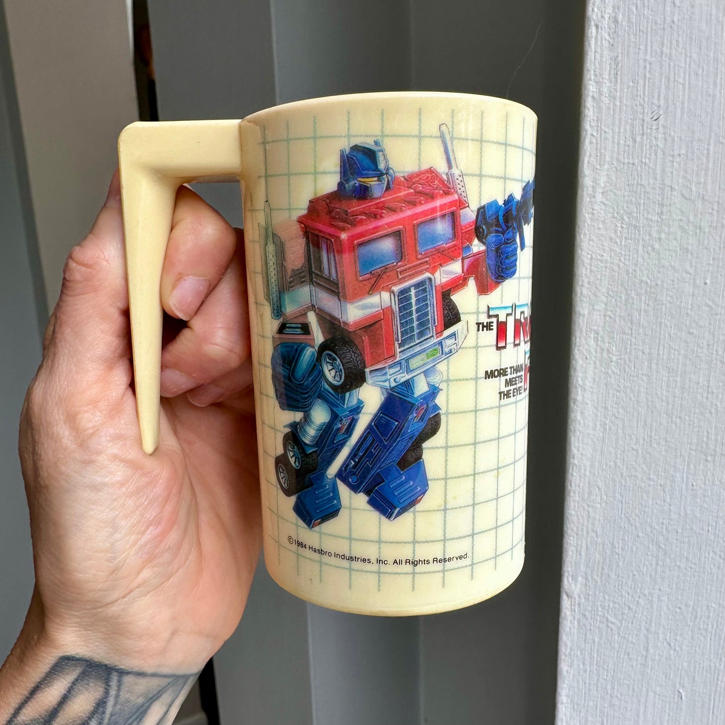 1984 Hasbro Transformers Plastic Mug