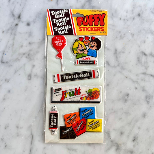 Vintage Tootsie Roll Puffy Stickers