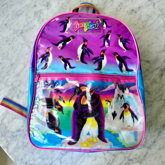 1990’s Lisa Frank Hugging Penguins Backpack