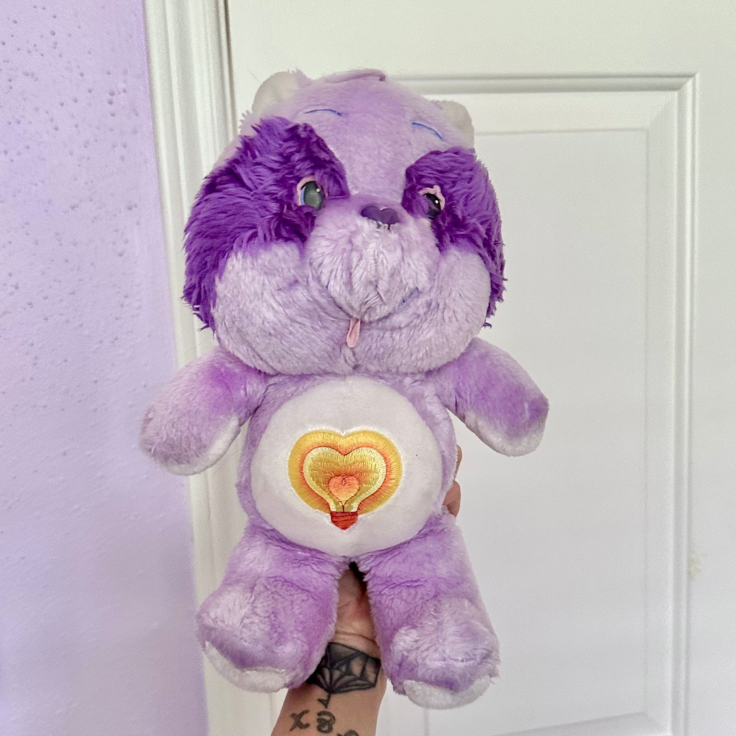 1984 Kenner Bright Heart Raccoon Care Bear Plush