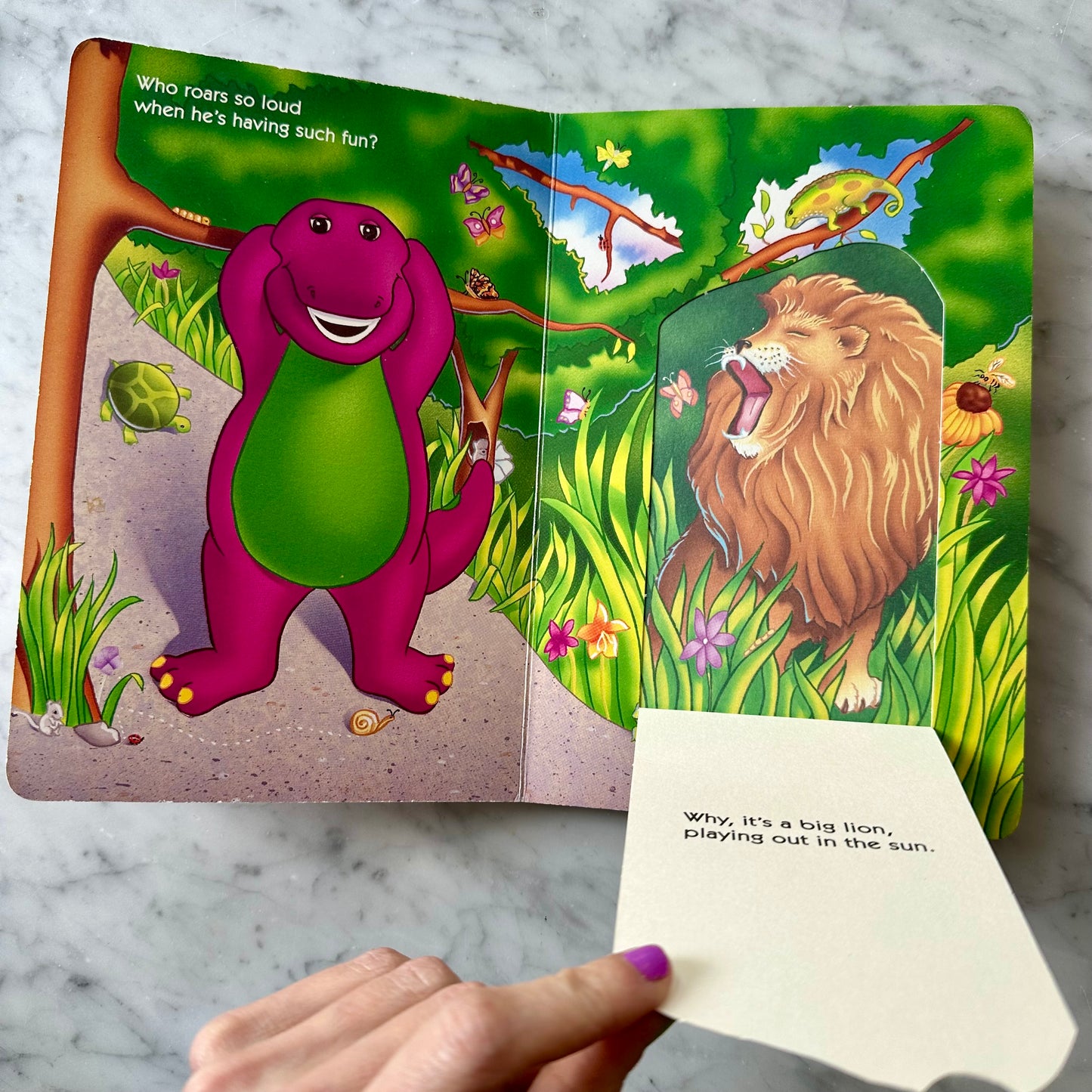 90’s Barney Goes to the Zoo Lift-and-Peek Boom