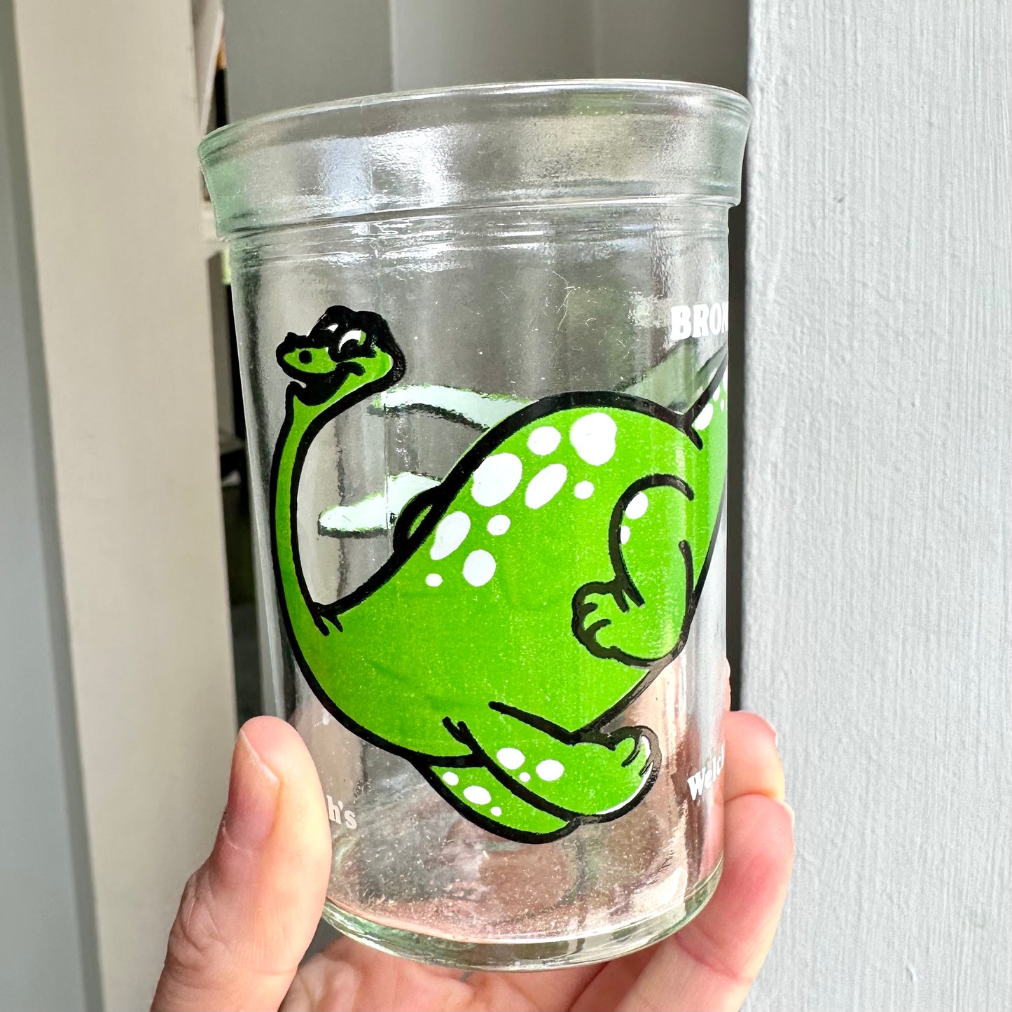 80’s Welch’s Brontosaurus Jelly Jar Glass