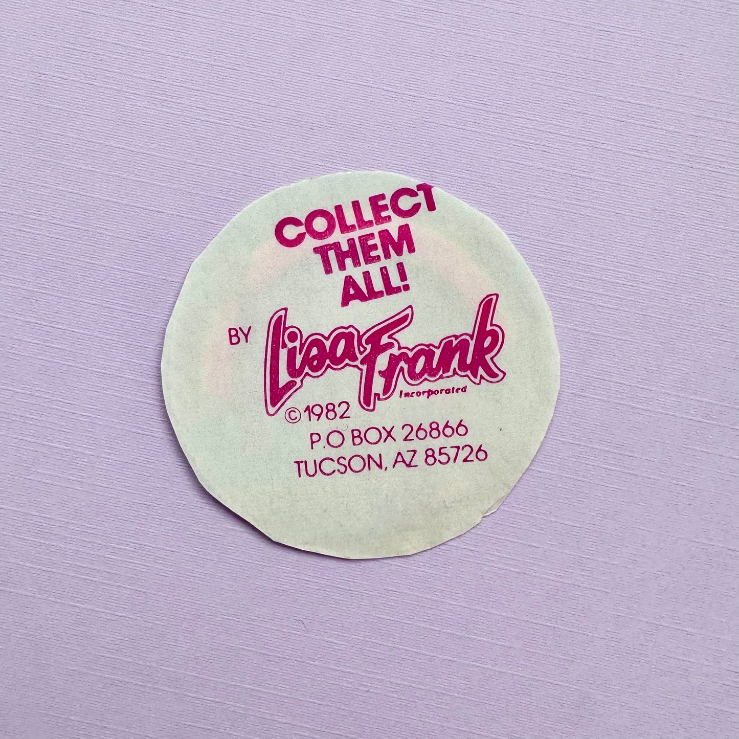 1982 Lisa Frank Unicorn Sticker