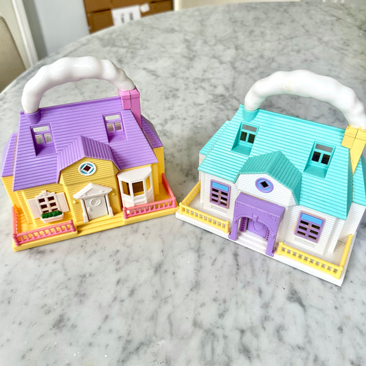1990s Blue Box Tiny Dreams Carry-Along Mini Dollhouses