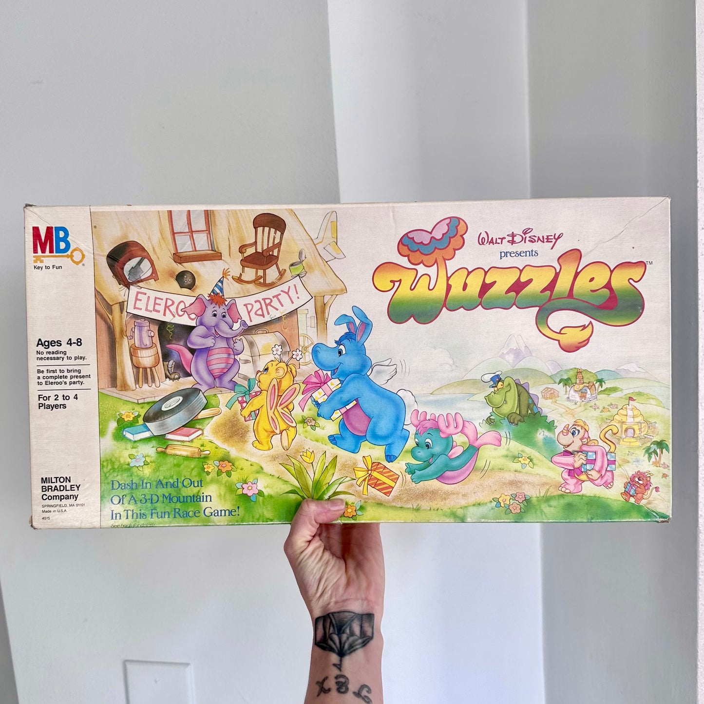 1985 Wuzzles Board Game Incomplete