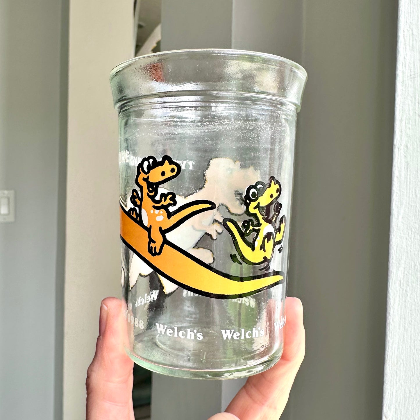 80’s Welch’s Tyrannosaurus Jelly Jar Glass
