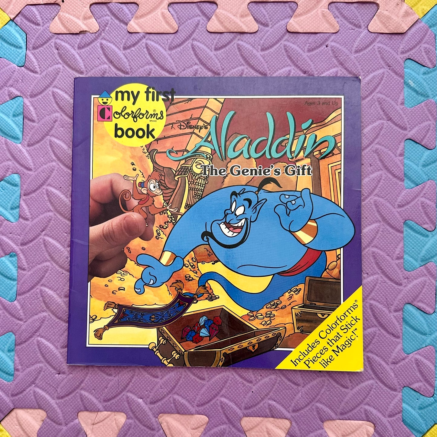 90’s Disney Aladdin “The Genie’s Gift” Colorforms Book