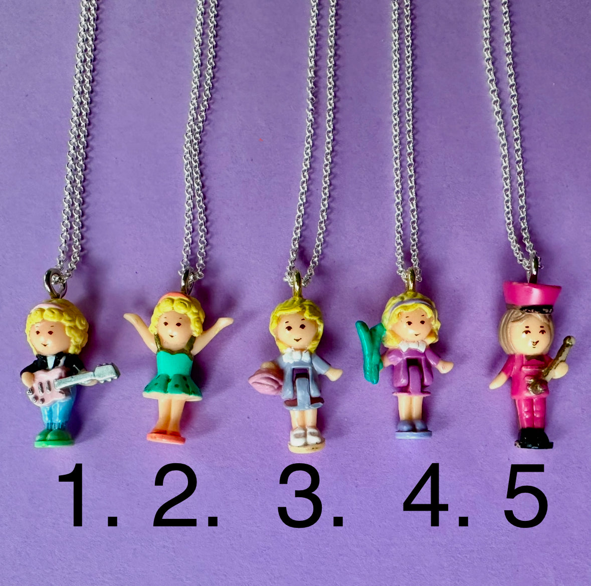 Vintage Polly Pocket Doll Necklace