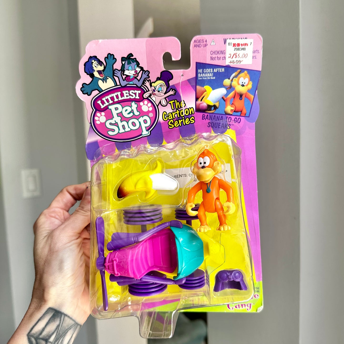 1995 Littlest Pet Shop "Banana-To-Go Squeaks"