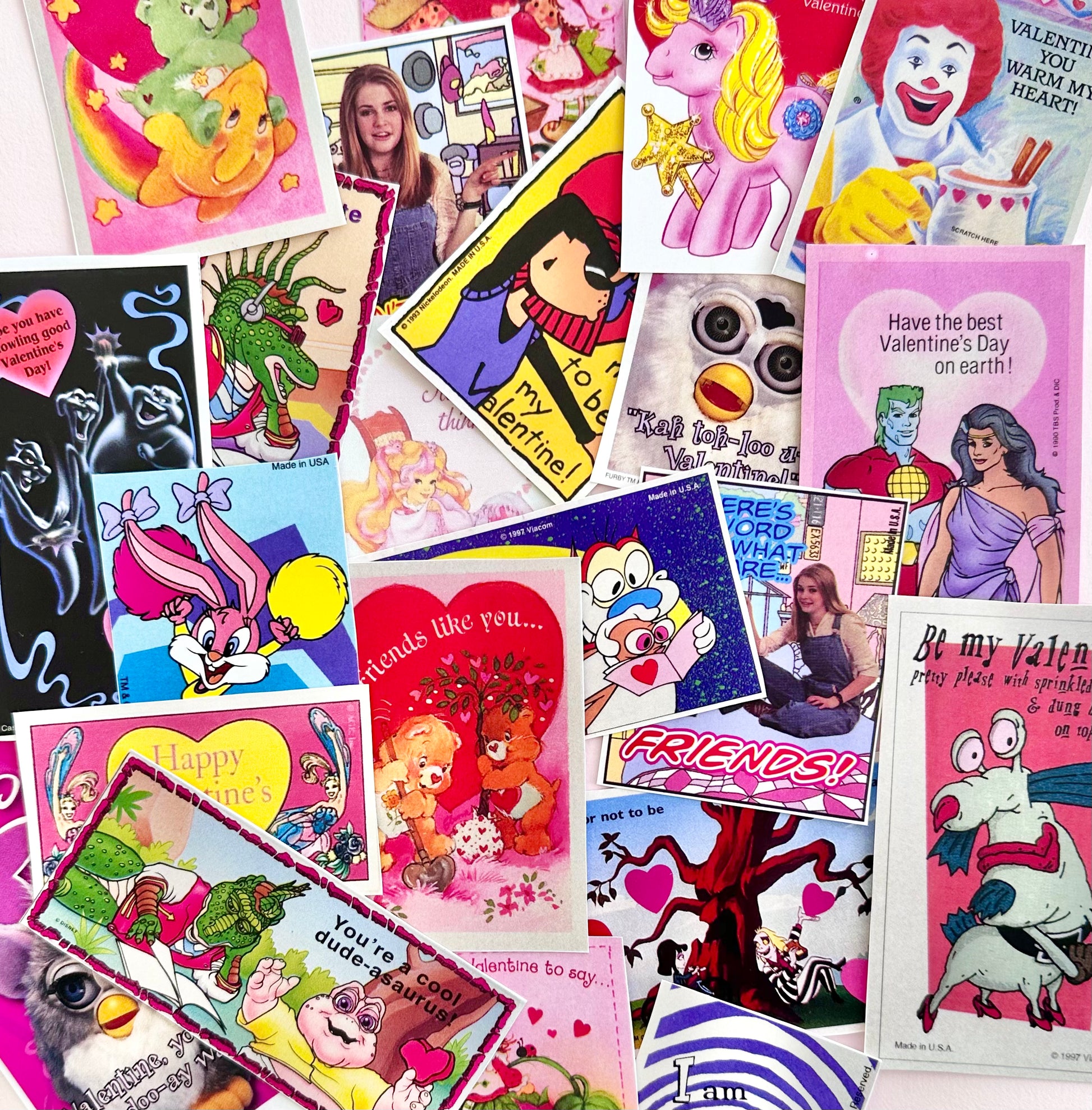 holographic valentines cards Vintage 80’s, 90’s, & y2k Valentine’s Card Mixed Pack