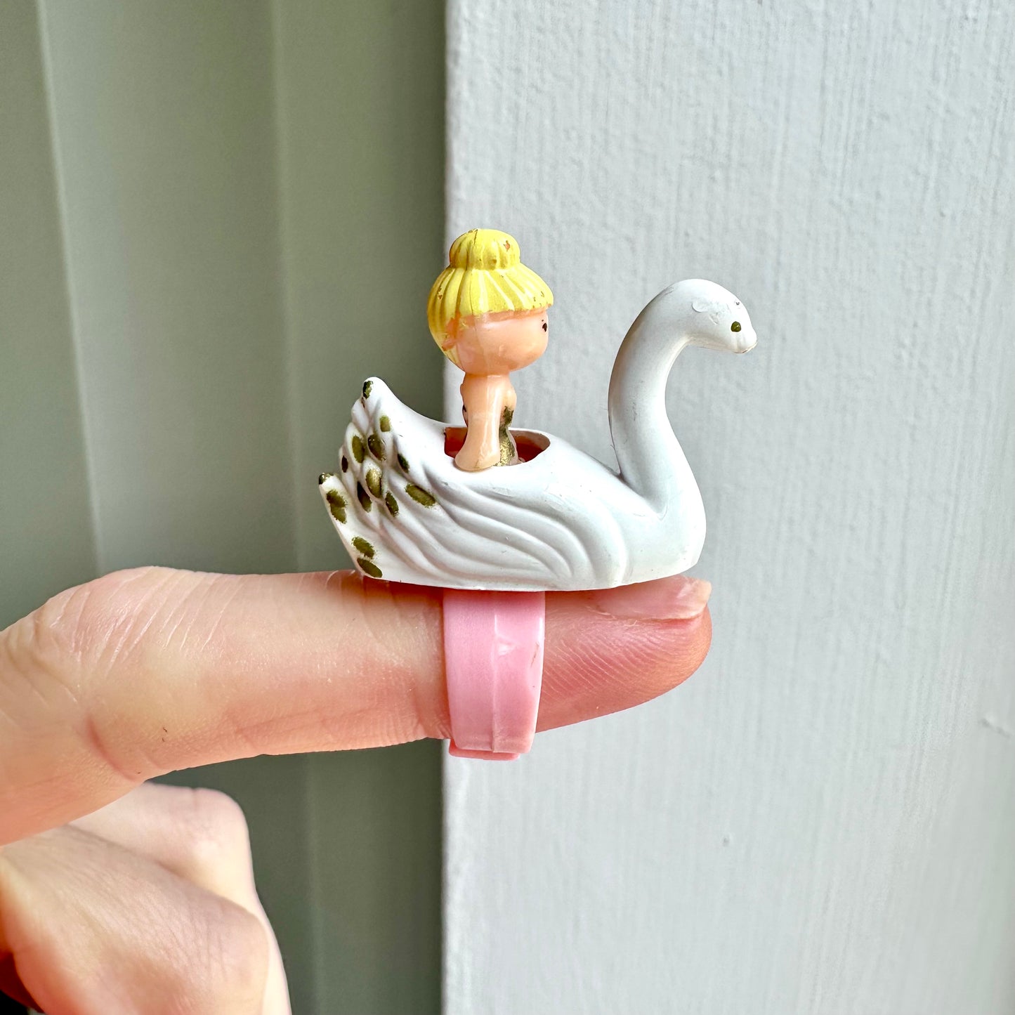 1992 Polly Pocket Tiny Ballerina Ring and Ring Box