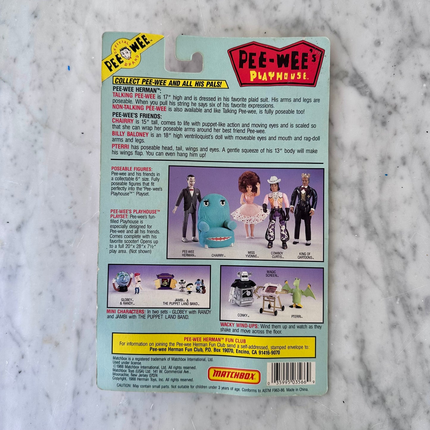 1988 Pee Wee’s Playhouse Ricardo Action Figure