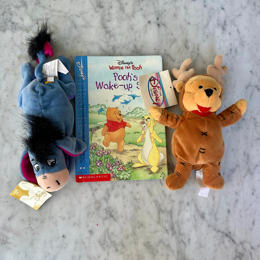 90’s Winnie The Pooh Plush and Book Lot