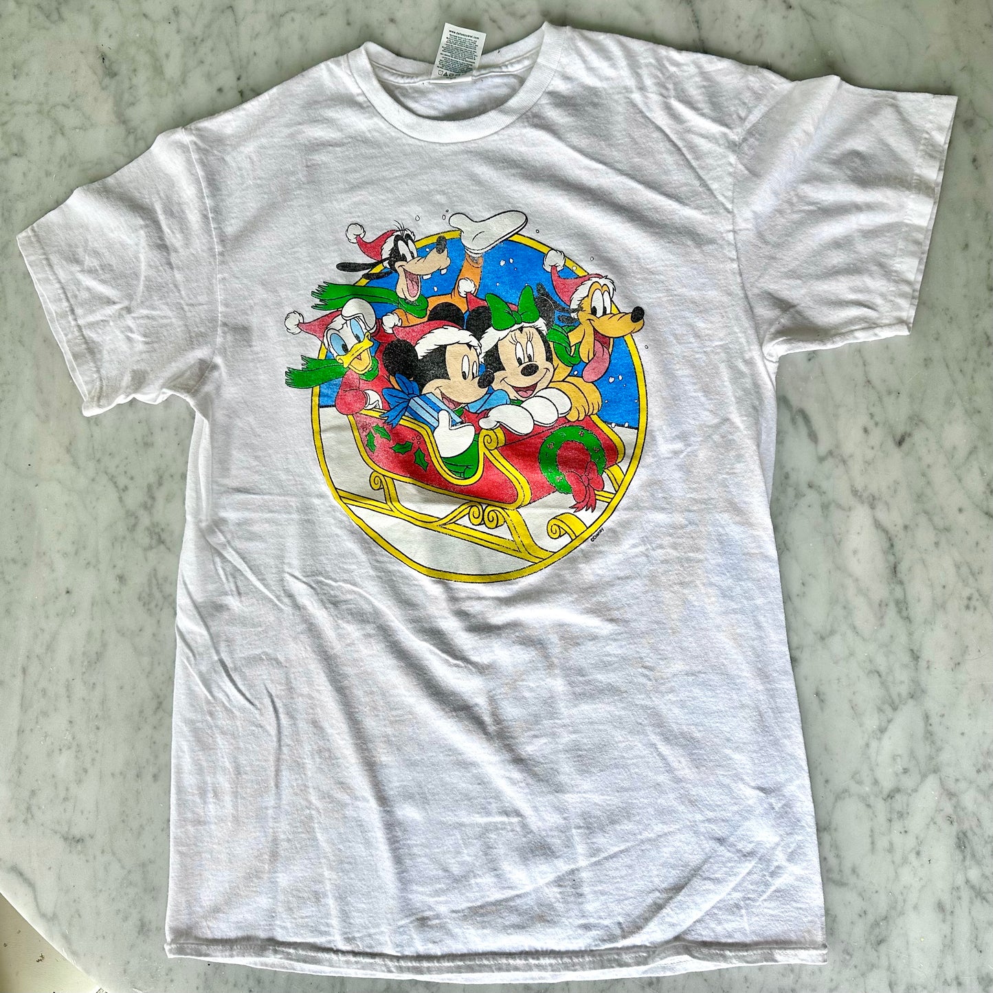 Vintage Disney’s Mickey Mouse Sleigh Ride Holiday Shirt