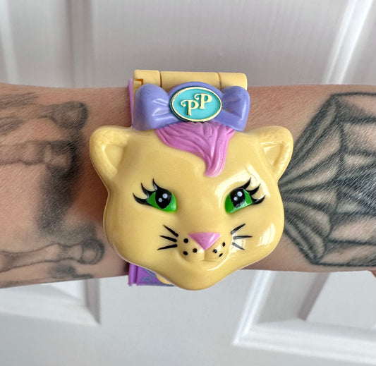 1995 Polly Pocket Polly Loves Kitty  Pet Parade Watch Bracelet