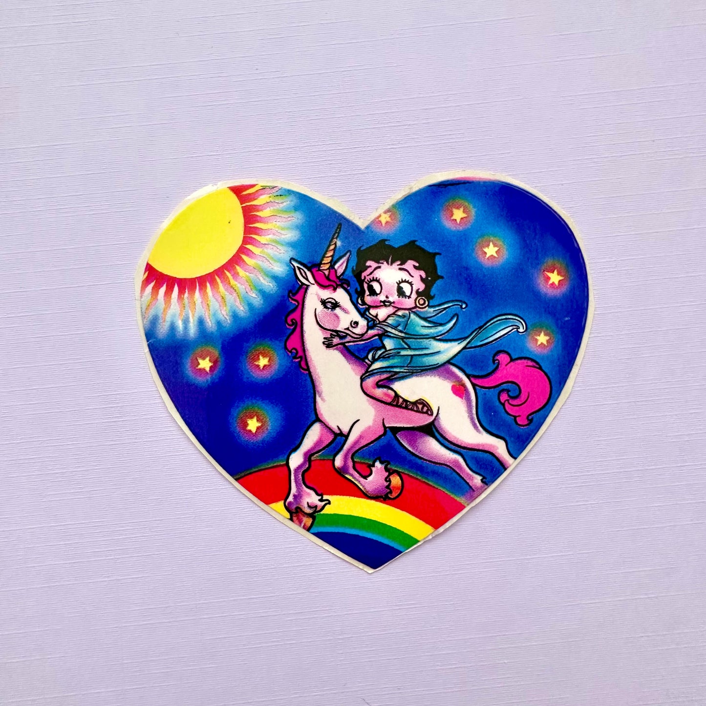 1982 Lisa Frank Betty Boop Unicorn Sticker