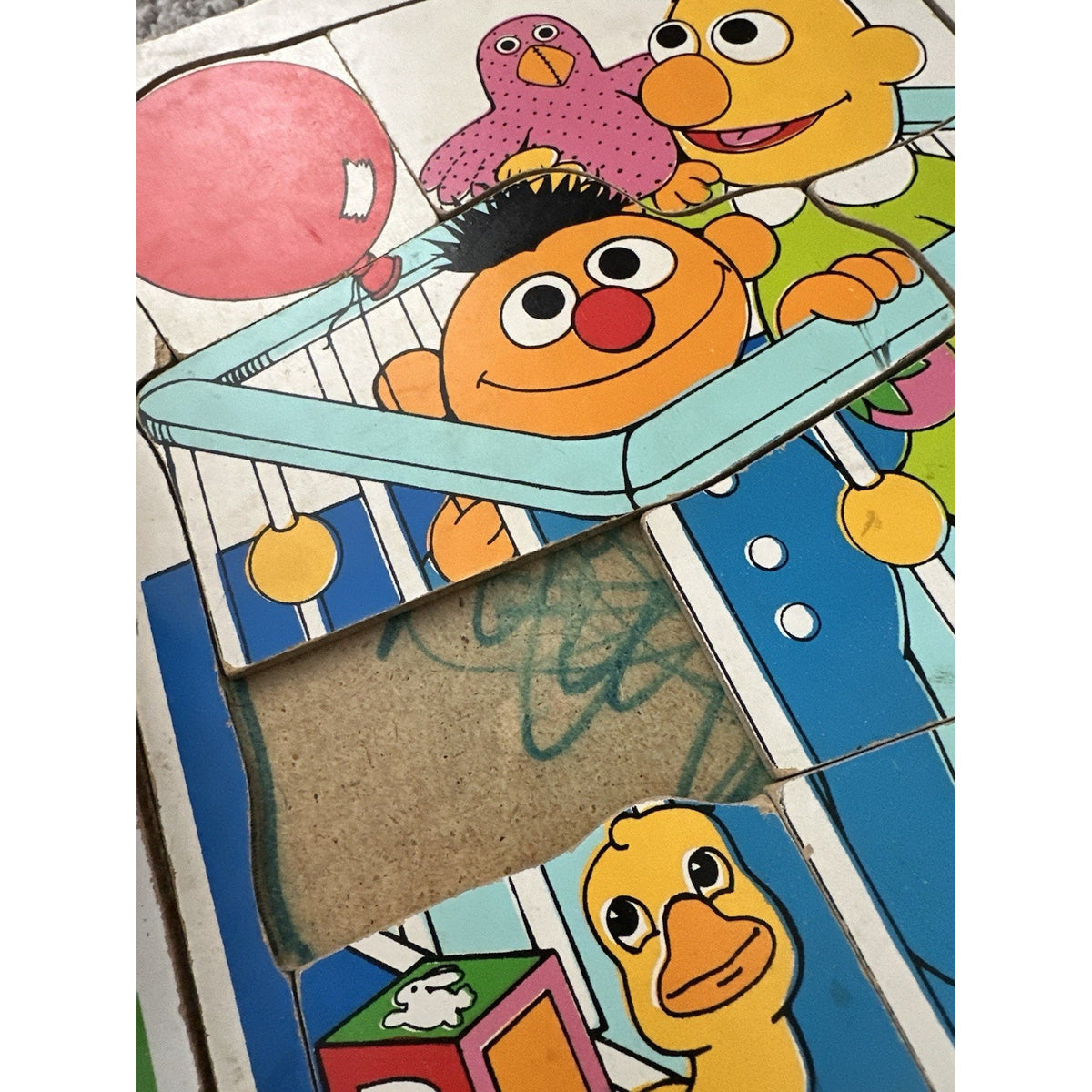 Vintage Toddler Board Puzzle Lot Shirt Tales, Big Bird, Sesame Street