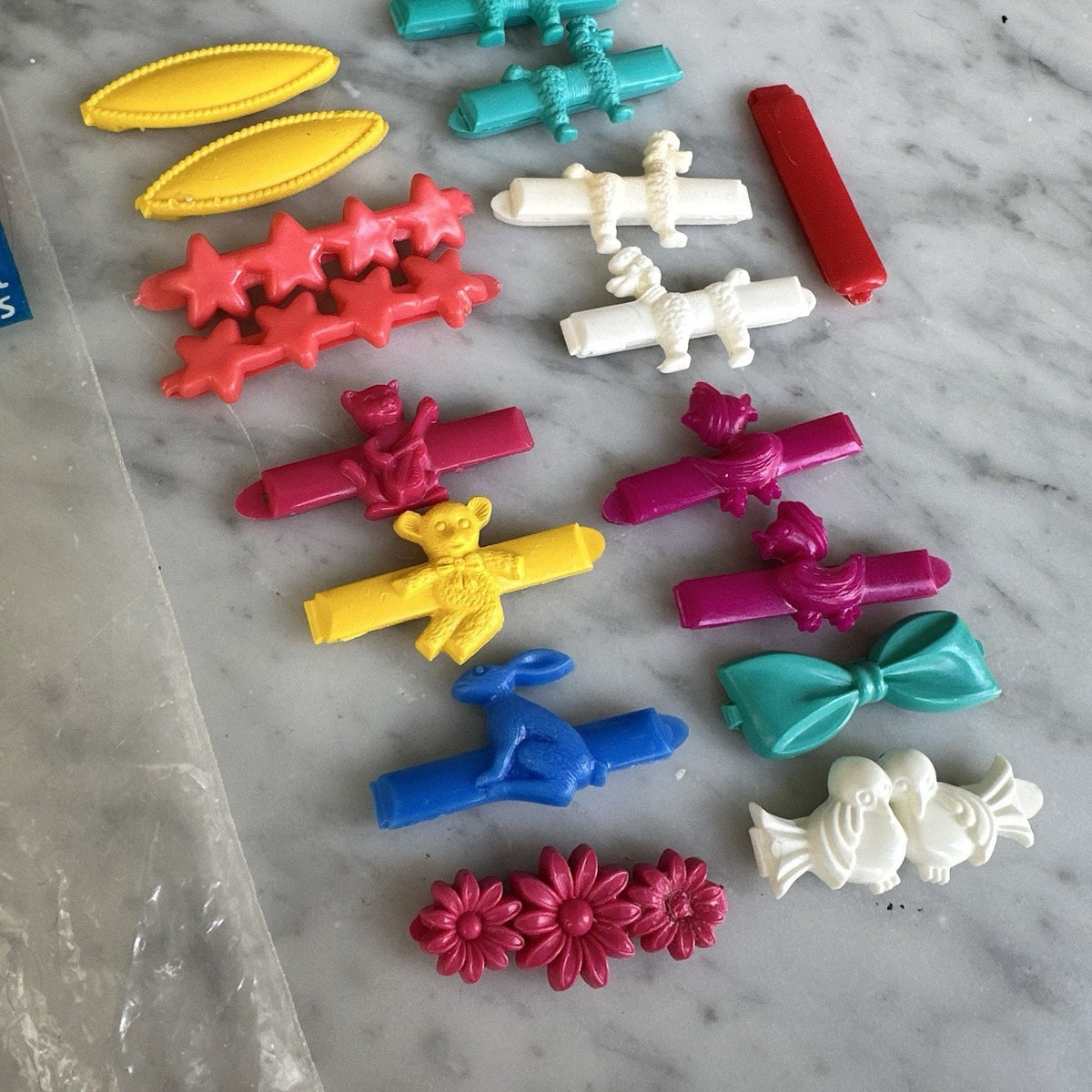 1980's Plastic Goody Snap Barrette Lot