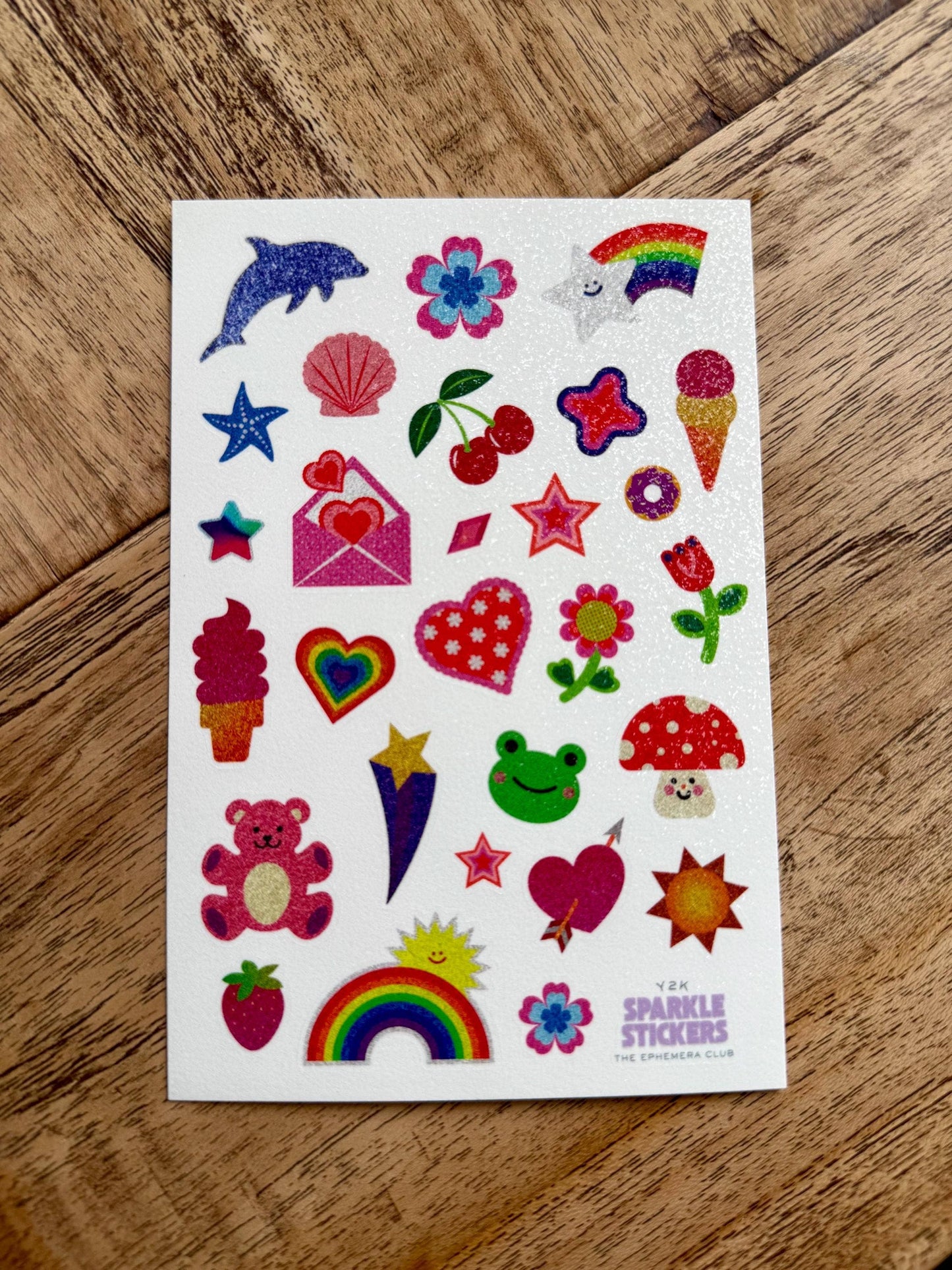 Glitter Y2K Retro Stickers for Scrapbooking & Journaling