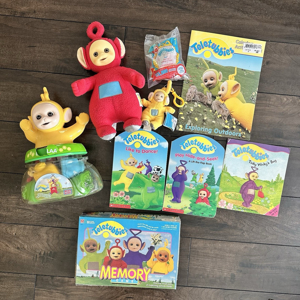 Vintage 90’s Teletubbies Lot Of Books And Toys
