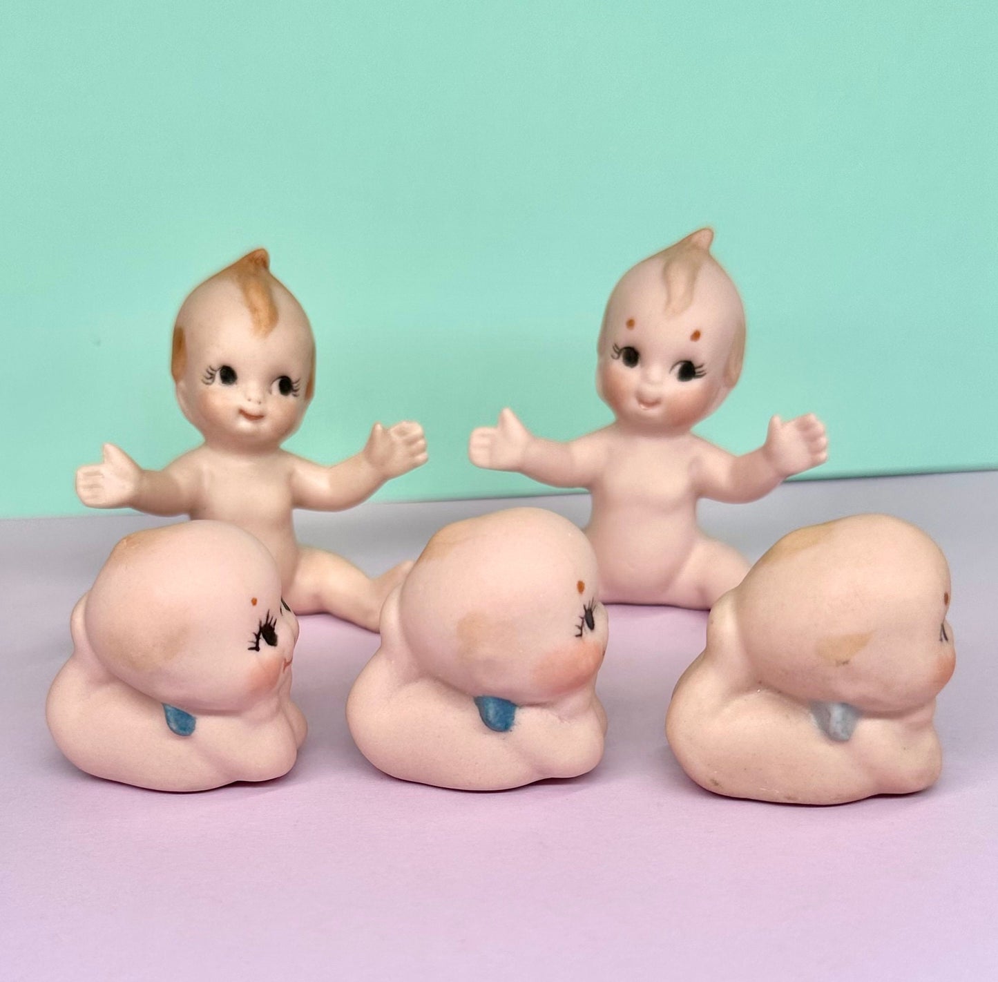 Vintage Ceramic Kewpie Angel Figurine Dolls