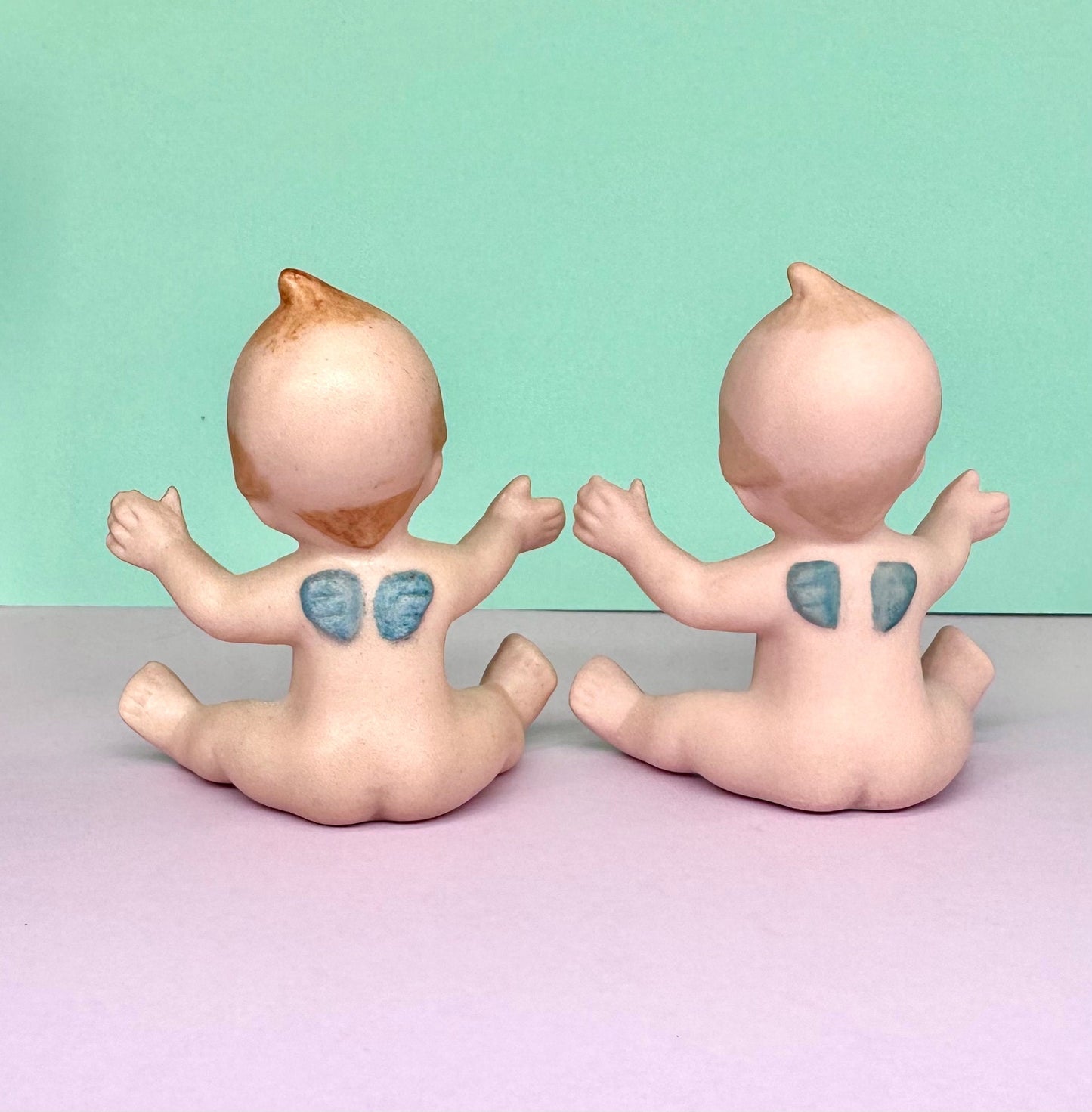 Vintage Ceramic Kewpie Angel Figurine Dolls